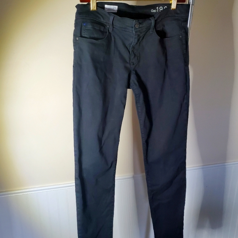 Black legging jeans Gap stretch denim 5 pocket sz 28 regular